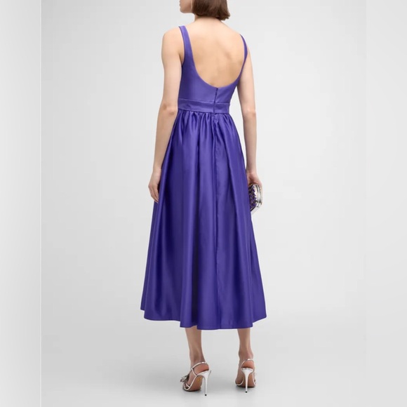 Leo Lin Colleen Sleeveless Scoop-Neck Midi Dress in Eminence, 12 - Picture 7 of 16